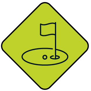 green icon of a golf hole