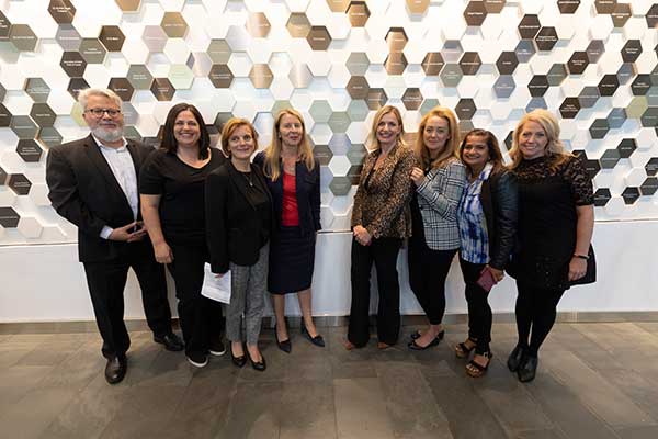 Humber and Dermalogica members at Humber gratitude wall