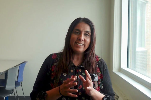 Jasteena Dhillon doing an interview