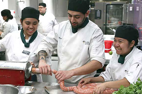 students making sausages