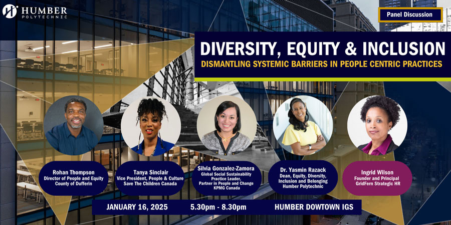 Diversity, Equity and Inclusion event banner with speaker headshots