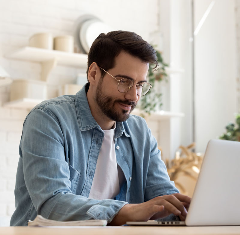 Person using laptop