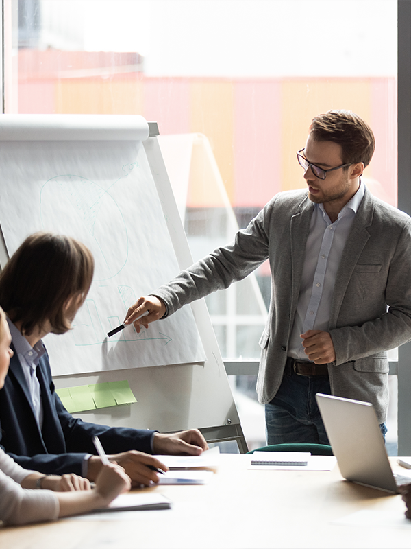 Person giving presentation