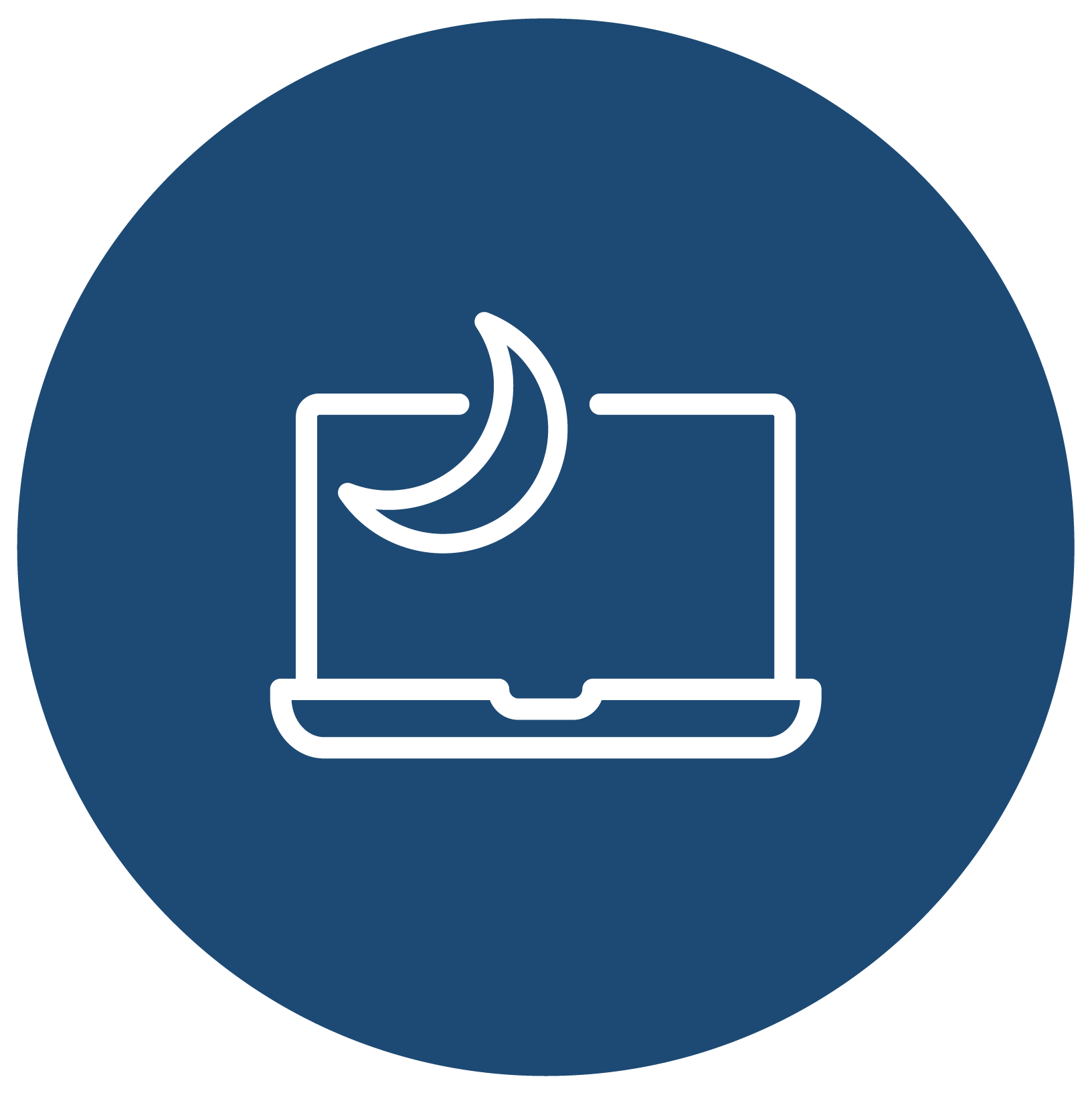 Online evening learning icon