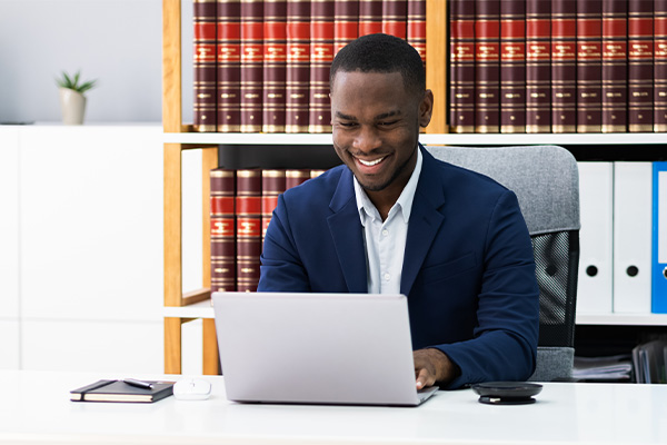 Person working at a computer