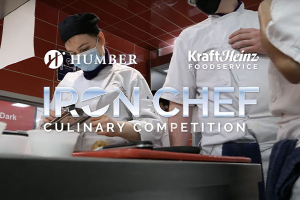 Students competing in 2022 iron chef competition video