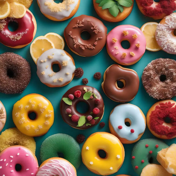 AI generated photo of donuts