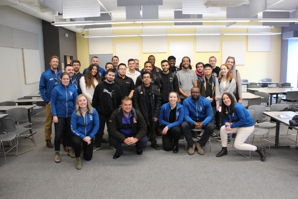 Group photo of the 2021 Canada Games in Niagara Region staff and Sport Management students