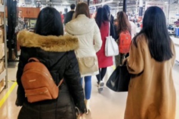 Fashion students touring Canada Goose