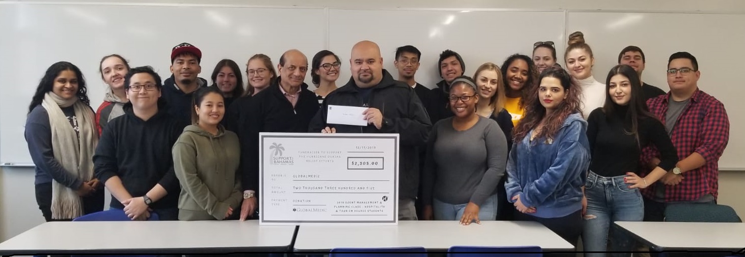 Cheque Presentation to Global Medic
