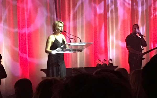 Ana Furda accepts COSA Award