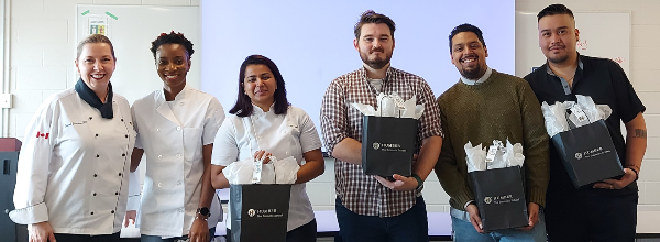 From left to right: Professor Shonah Chalmers, Dacyion Reid, Suman Ali Sayed, Joe McNabb, Rob Yu and John Rocha