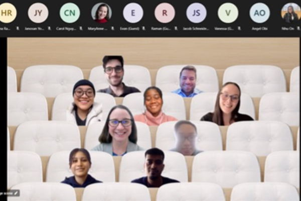 students in a virtual classroom over Teams