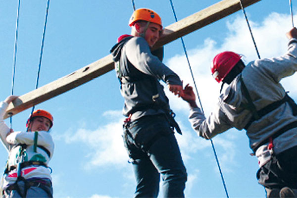 people climbing