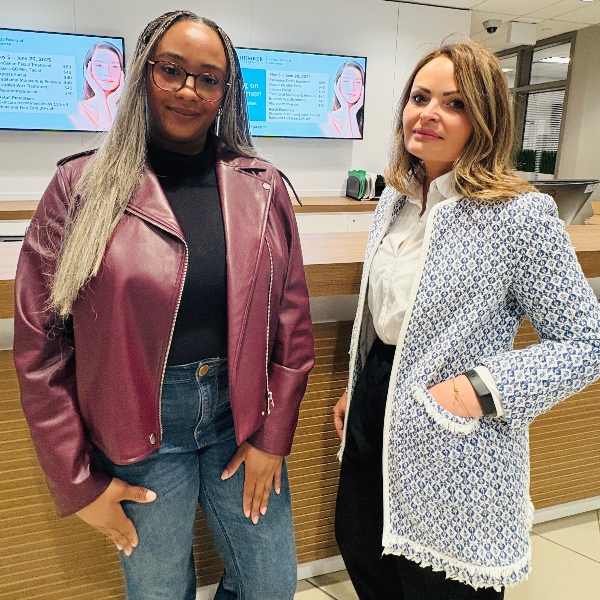 Vanessa Swan and Professor Marion Le Gall at Humber Spa