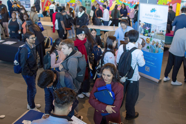 Students attending the Career Fair