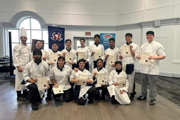 A group of Culinary students smiling