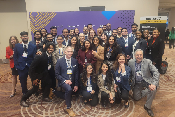 Group of Insurance Management students and faculty at the IBAO Conference