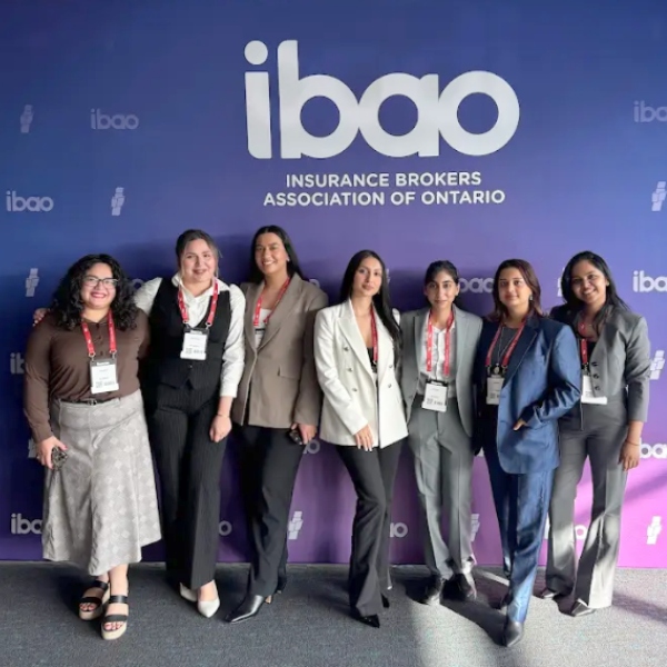 A group of Insurance Management students at the 2025 IBAO Convention 