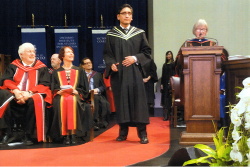 Paralegal Studies degree program, Ciro William Torres-Granizo at his graduation at U of T