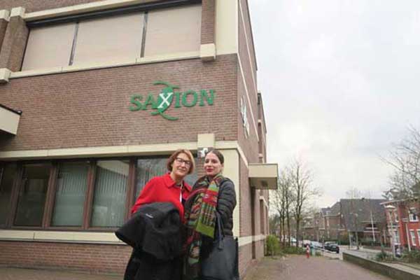 Humber PCs standing outside of Saxion University entrance