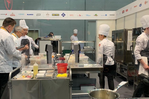 Culinary Federation (CF) Team Canada in the kitchen