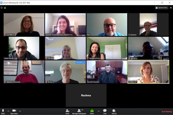 Humber staff meeting on Zoom