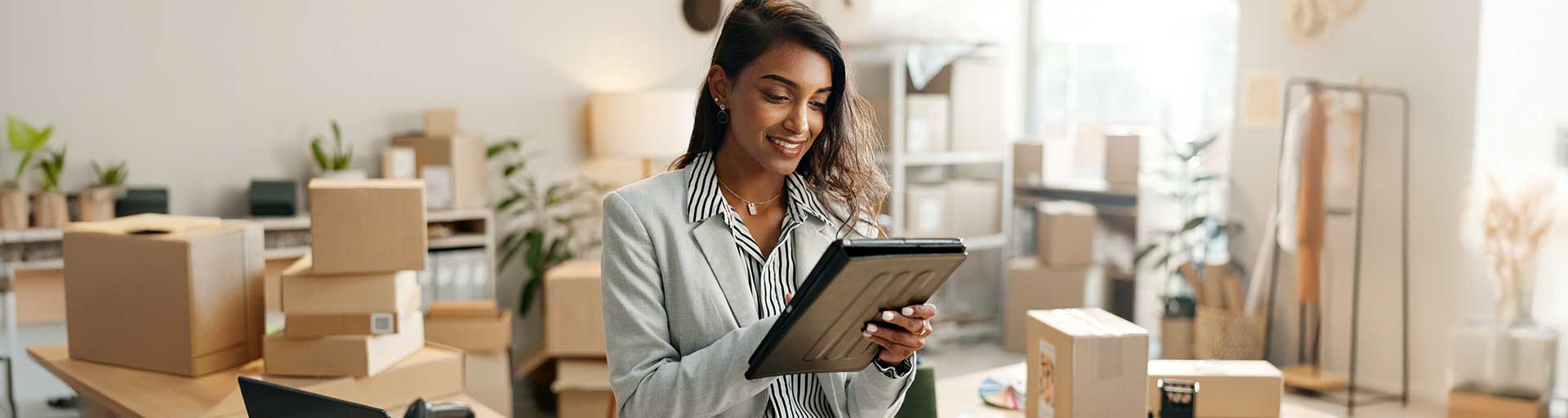 eCommerce professional using a tablet