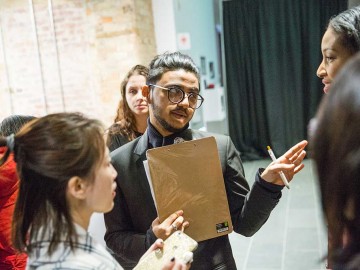 Students organizing fashion show