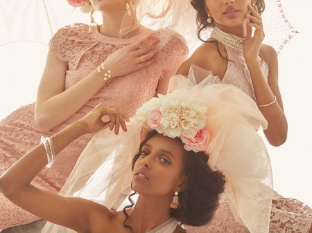 Three models posing