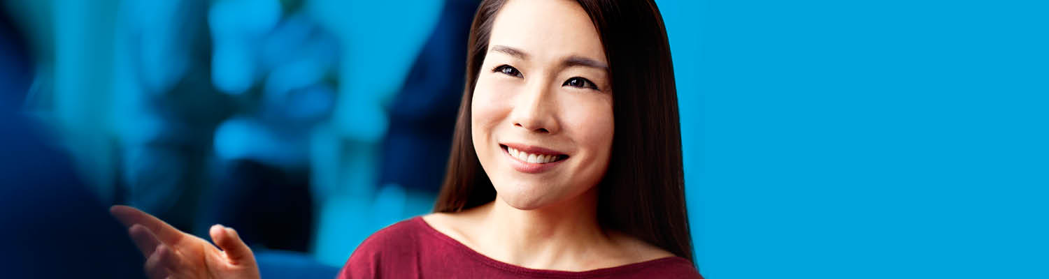 female smiling