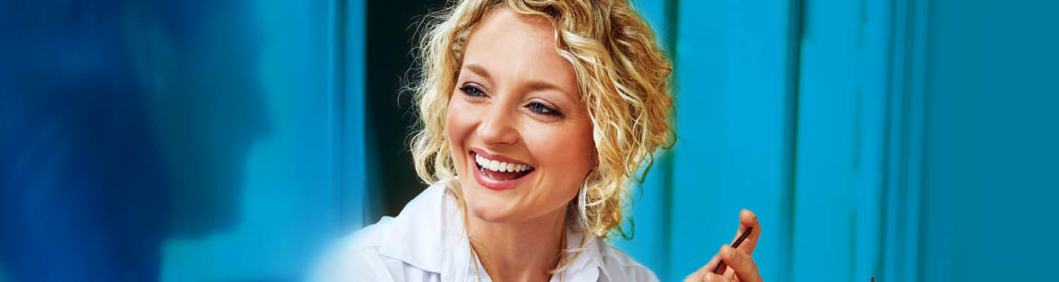 female smiling