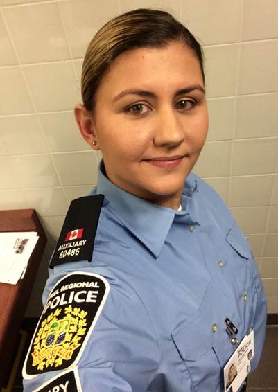 fernanda primo in her auxiliary uniform