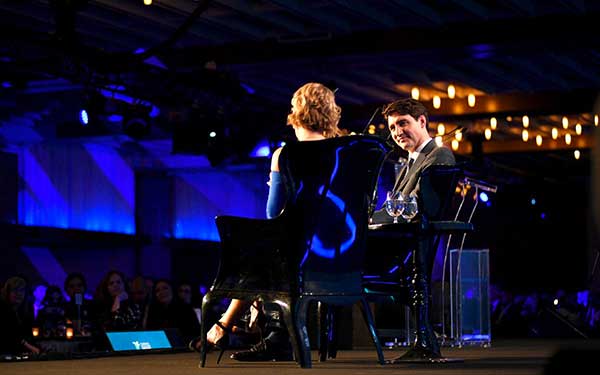 Justin Trudeau and Jan Di Silva