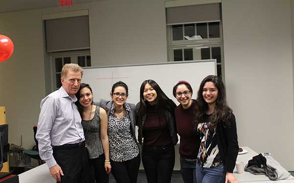 IBA Event speaker with students