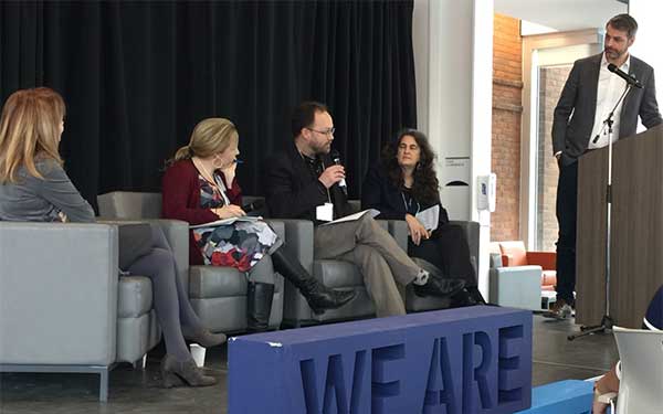 Humber Conference with moderator and four panelists 
