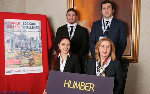 Students with Maria at BDC Case Challenge