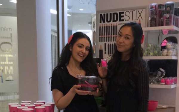 Elisa Tricarico with product 
