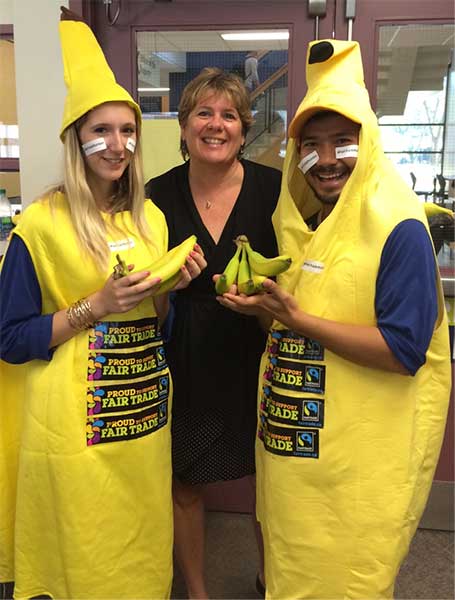 Students in banana costumes 