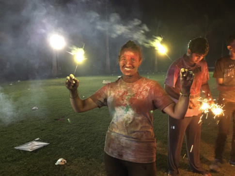 Christine Hagen celebrating an Indian festival