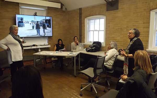 Jasteena Dhillon and Eileen Olexiux speaking at panel