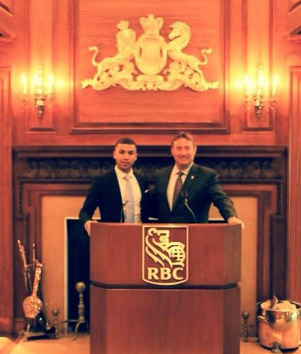 Nic at the RBC podium