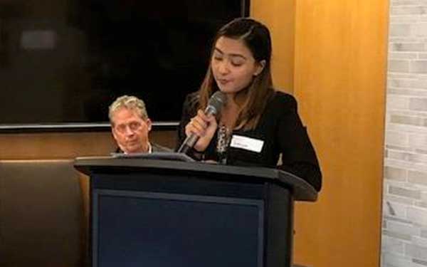 Alumni Speaker at event