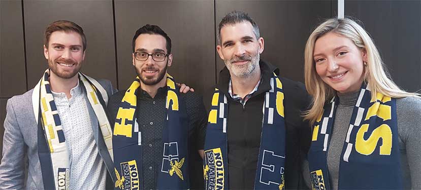 (l-r) Tyler Shannon, Moe Kaloub, Jon Dyer, and Grace Natarelli 