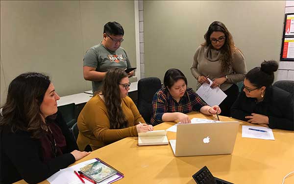 Students brainstorming ideas